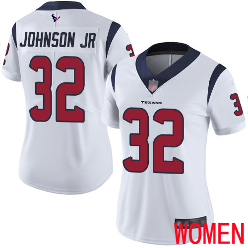 Houston Texans Limited White Women Lonnie Johnson Road Jersey NFL Football 32 Vapor Untouchable